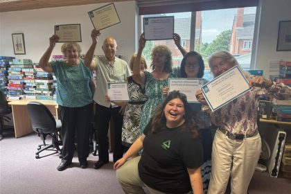 Groundwork North Wales community learners with their certificates