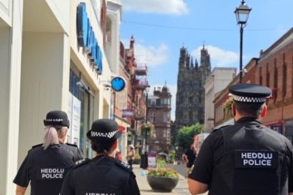 North Wales Police in Wrexham city centre