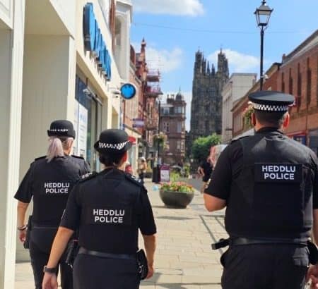 North Wales Police in Wrexham city centre
