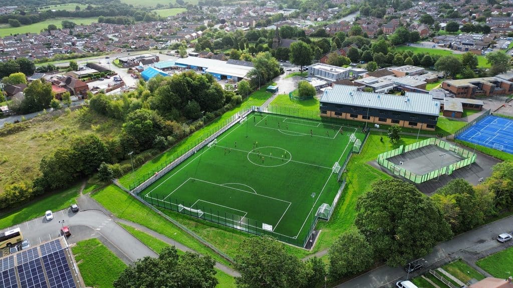 Rhiannon Roberts cuts the ribbon at Wrexham’s newest 3G pitch