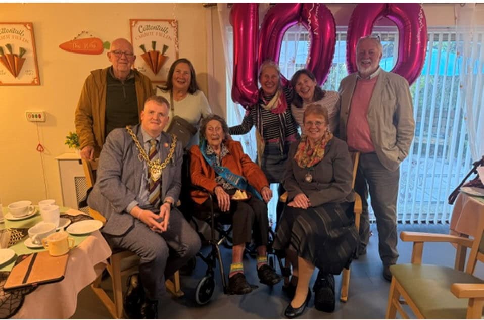 100th Birthday visit to Gladys