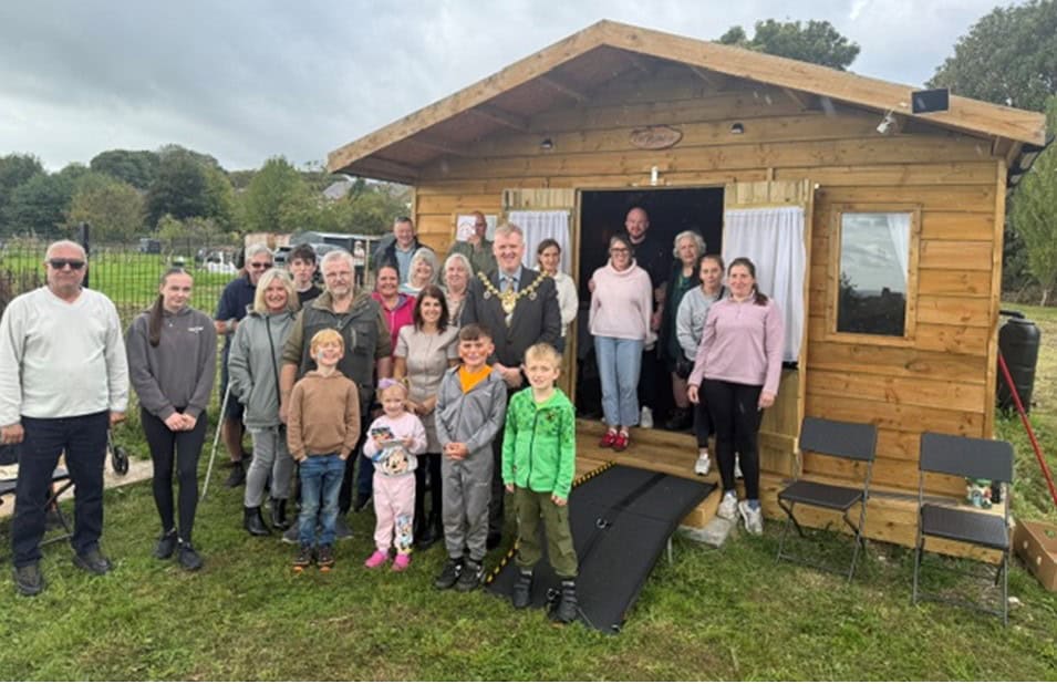 New cabin at Rhos community garden